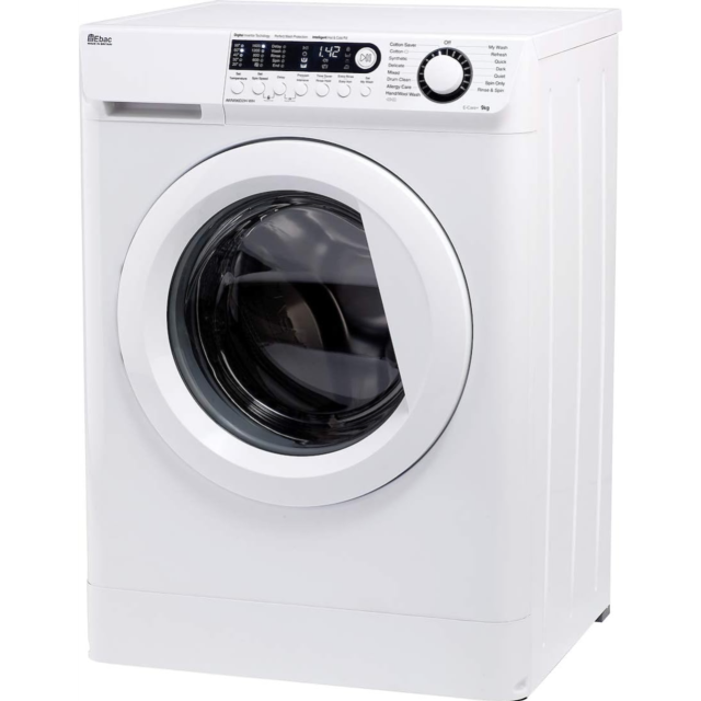 Ebac AWM96D2H-WH E-Care 9kg Washing Machine - Hot and Cold Fill - White